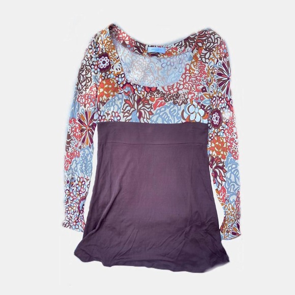 Amazing Vintage Emilio Pucci Brown Longsleeve Mini Dress Size XS - Picture 3 of 4